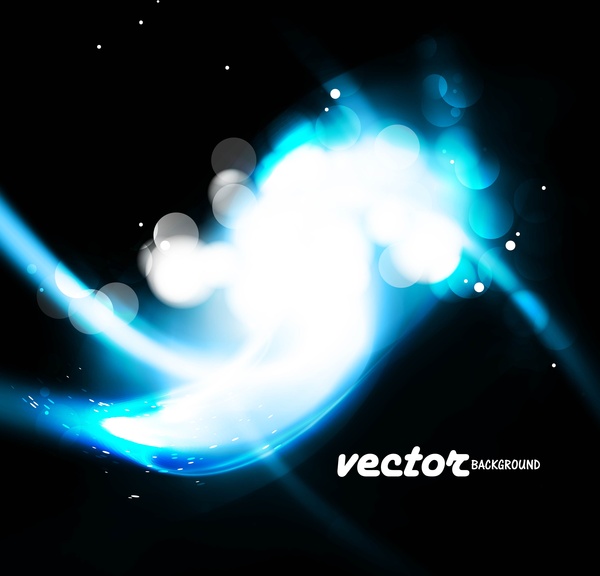 latar belakang vektor abstrak lingkaran berwarna-warni cerah biru gelombang
