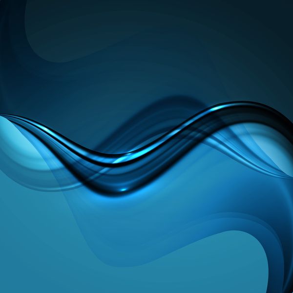 Абстрактные синий бизнес технологии красочные волны Векторный фон