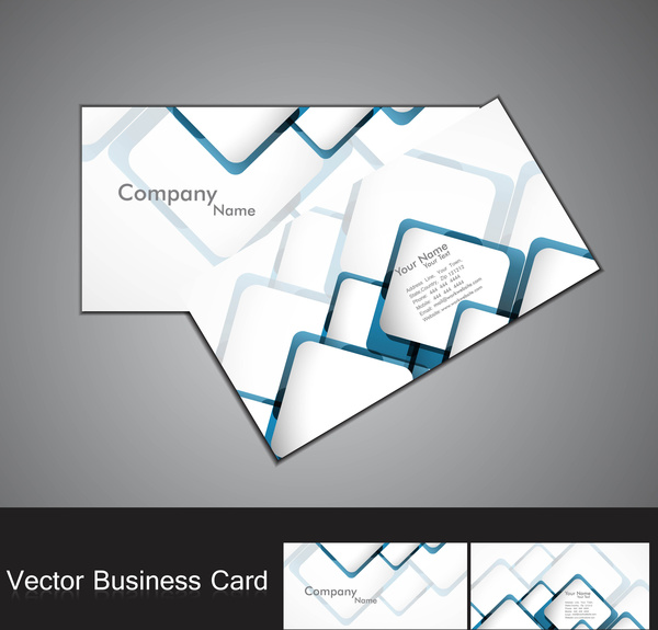 lingkaran warna-warni biru abstrak bisnis kartu set