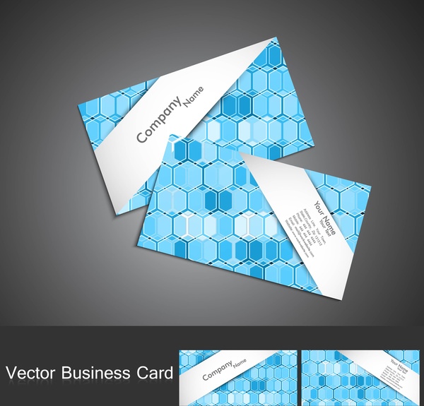 tóm tắt vòng tròn màu xanh đầy màu sắc thẻ kinh doanh đặt vector