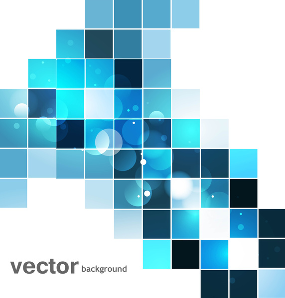 sedikit pun mosaik berwarna-warni biru abstrak latar belakang vektor desain