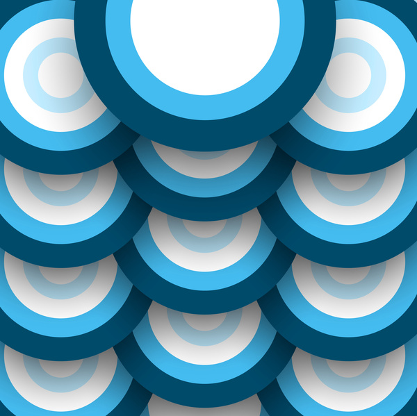Abstract Blue Colorful Pattern Circle Bubbles Background Vector