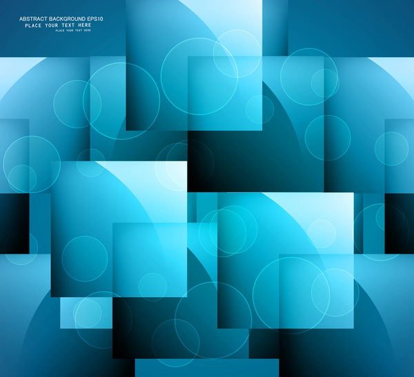 Ilustración de vector de concepto abstracto cuadrados colores azules