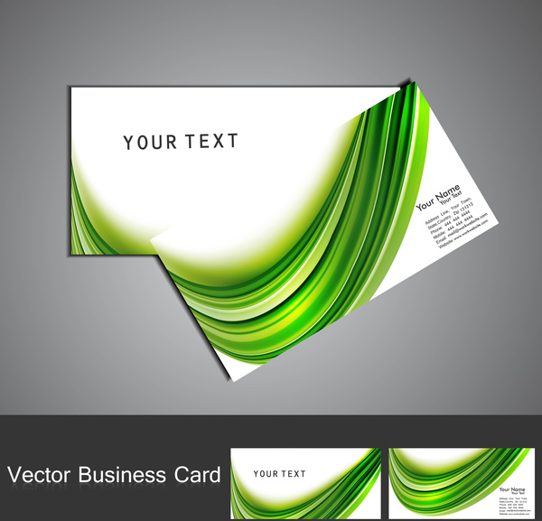 set di business card onda variopinta blu astratta