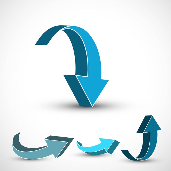 سهم 3d ملونة أزرق مجردة ناقلات التصميم سهم 3d ملونة أزرق مجردة ناقلات التصميم