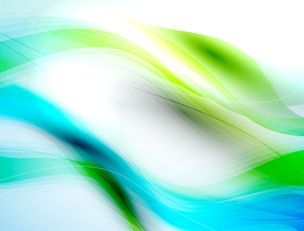 抽象藍色綠色波浪背景向量例證