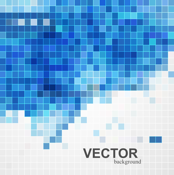 mosaik biru abstrak latar belakang vektor