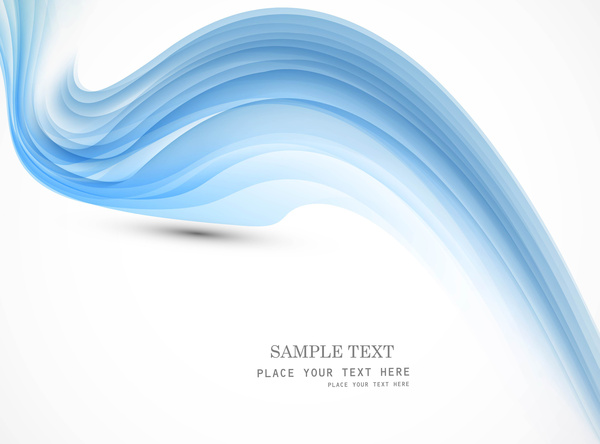 vektor bergaya warna-warni gelombang abstrak teknologi biru