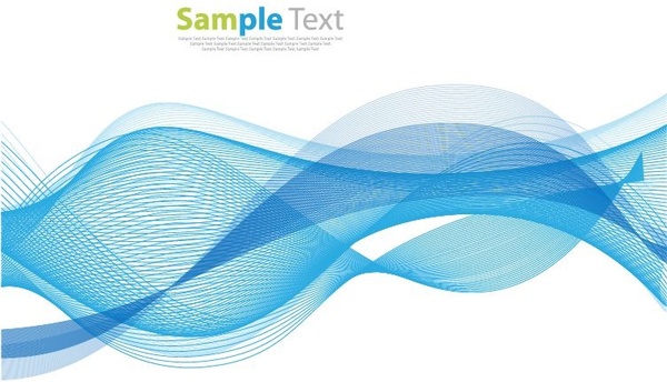 abstrakte blaue Welle Linien Design-Hintergrund-Vektor-illustration