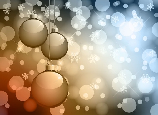 abstrak bokeh latar belakang Natal vektor grafis