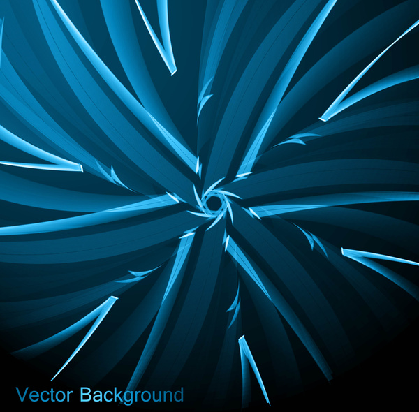 抽象的な明るい青いテクスチャ渦巻きレトロな背景のベクトル