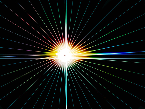 Desain mengkilap vektor abstrak swirl dinamis warna-warni yang cerah