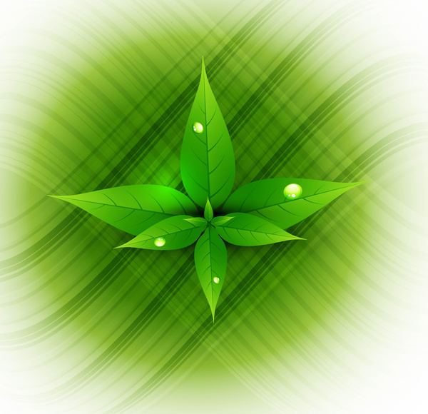 Vektor-abstrakte leuchtend bunten natürlichen Eco grün Leben