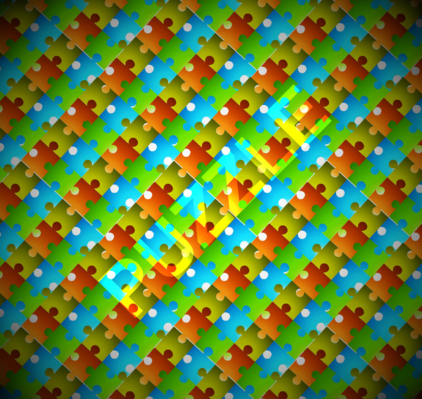 Vektor Abstrak terang warna-warni mengkilap teka-teki
