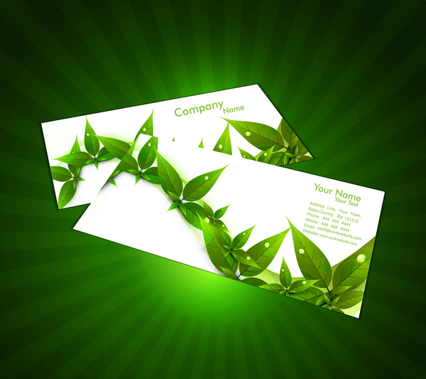abstrato brilhante verde colorido elegante cartão de visita