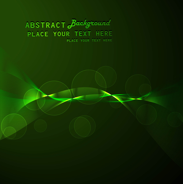 vector de onda colorida con estilo abstracto tecnología verde brillante