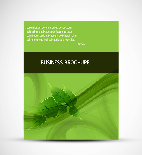 abstrak bisnis brosur hidup hijau vektor