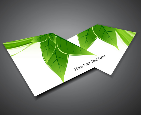 Desain vektor abstrak bisnis perusahaan brosur hijau hidup