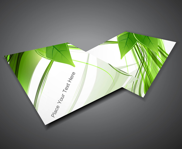 abstrak bisnis perusahaan brosur hijau hidup vektor ilustrasi