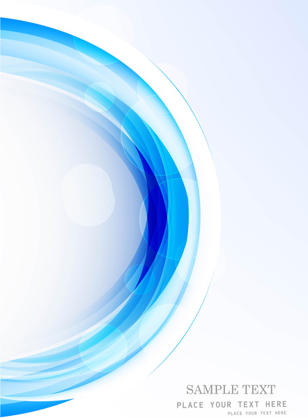 抽象商业技术五颜六色的蓝色圆波向量