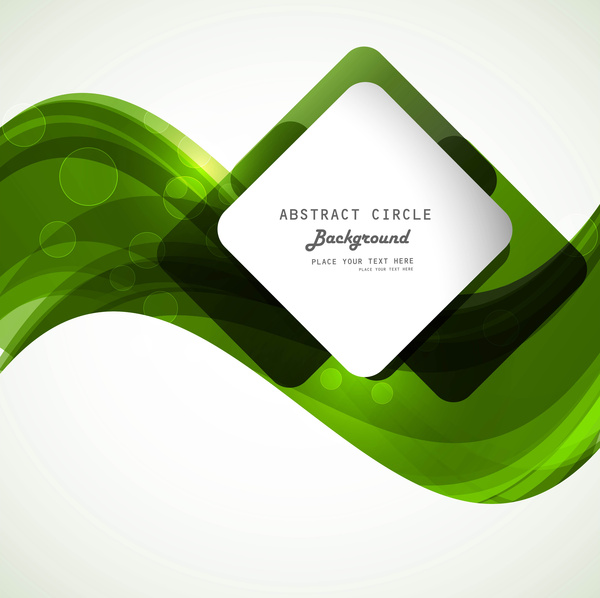 Abstract Business Technology Colorful Green Wave Vector