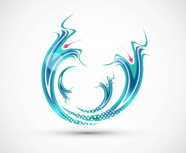 Abstract Business Technology Wave White Vector
