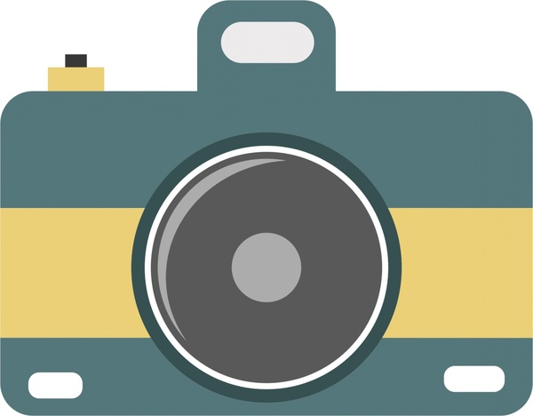 kamera abstrak ikon vektor ilustrasi dengan desain flat