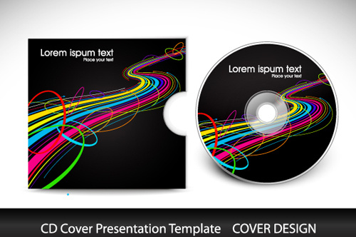 astratto cd copertina presentazione disegno vettoriale