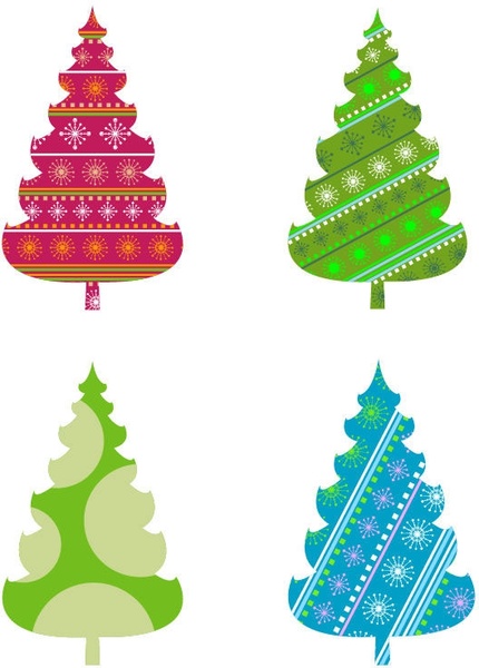 Abstract Christmas Tree Vector Graphics