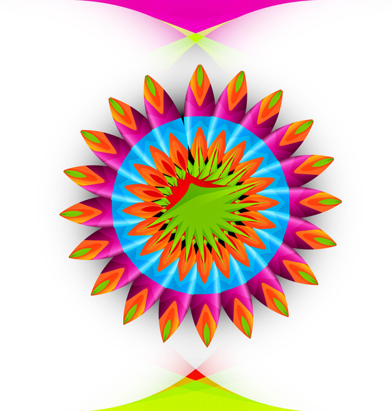 abstrak lingkaran mengkilap berwarna-warni swirl vektor