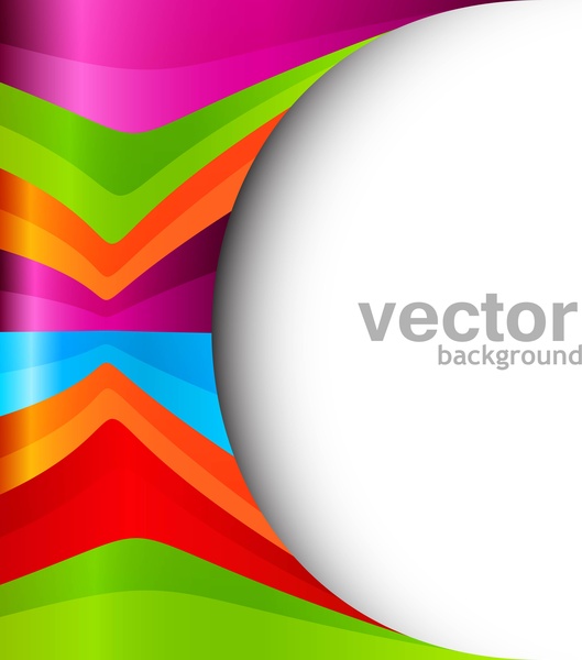vecteur d’onde coloré brillant de cercle abstrait