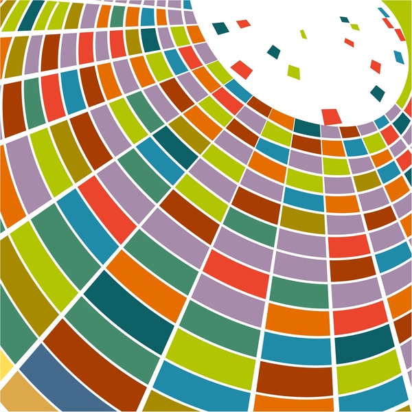 curvo colore astratto sfondo geometrico in stile 3d