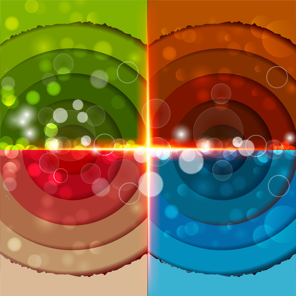 Абстрактные цветные круги на фоне Боке