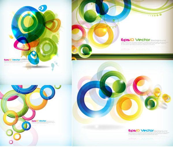 vetor de arte abstrata padrão circular colorida