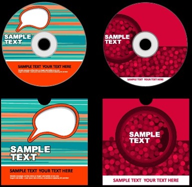 abstrato colorido cd e dvd disco vector tampa de embalagem
