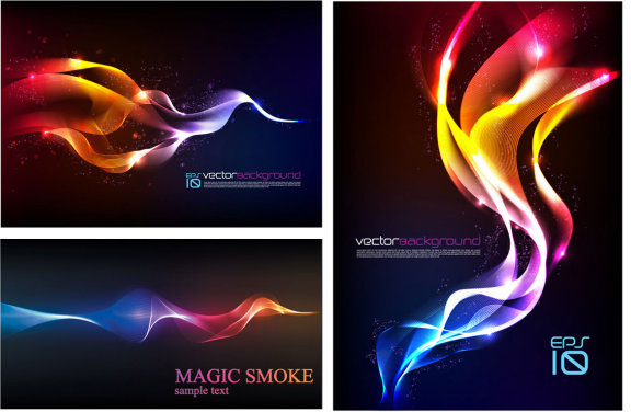 abstrakten farbigen Rauch Hintergrund Design Vektor