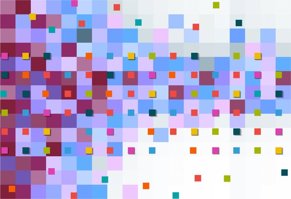 abstrato colorido estilo de quadrados de tamanhos diferentes de fundo