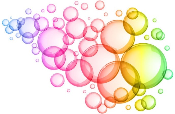 抽象五顏六色的氣泡背景向量圖形