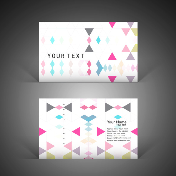 abstrait coloré porte-cartes set vector blanc
