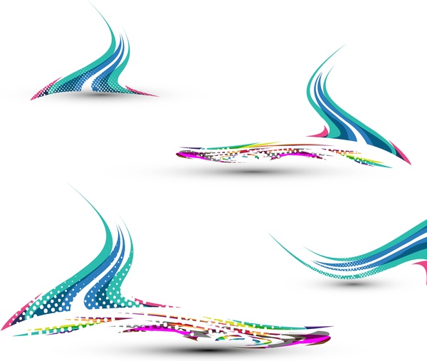 Ilustración de vector de onda creativa colorido abstracto