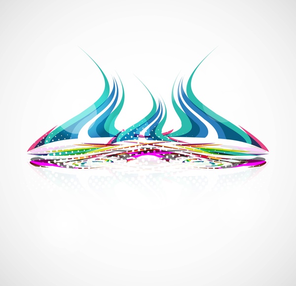 vector de onda fantástico colorido abstracto diseño