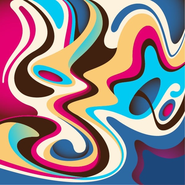 gráfico de vetor de fundo abstrato fluxo colorido