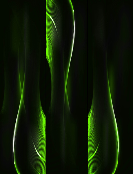 抽象的なカラフルな緑のヘッダー波図