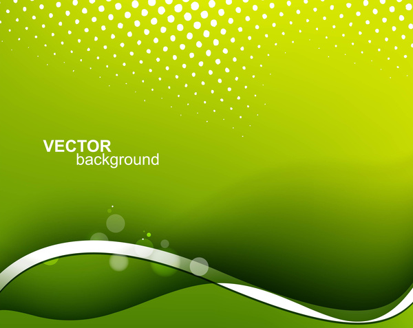 Abstract Colorful Green Wave Background Vector Illustration