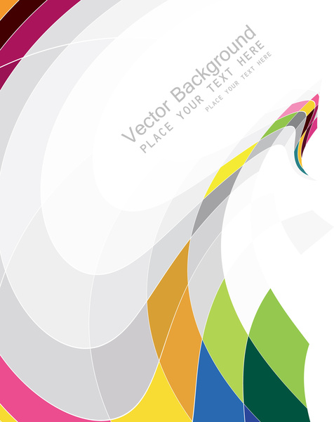 mosaik berwarna-warni abstrak latar belakang gelombang vektor desain