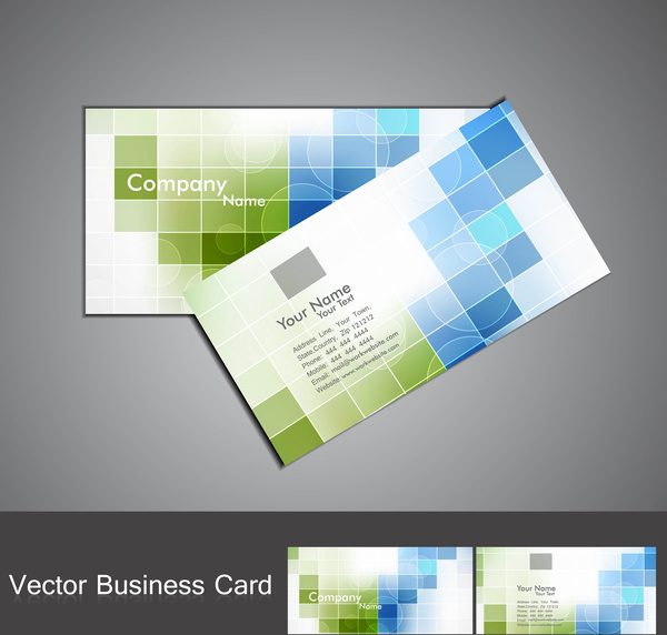 abstrak mosaik berwarna-warni desain kartu bisnis