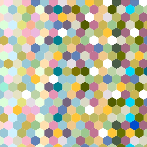 hexagon mulus warna-warni abstrak latar belakang desain