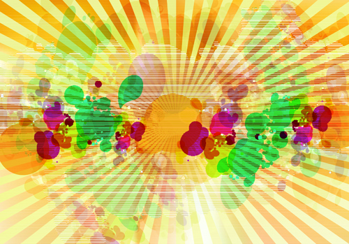 bintik-bintik berwarna-warni yang abstrak latar belakang vektor