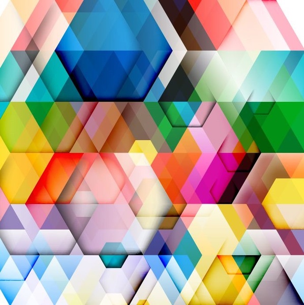 pola segitiga berwarna-warni abstrak latar belakang vektor ilustrasi