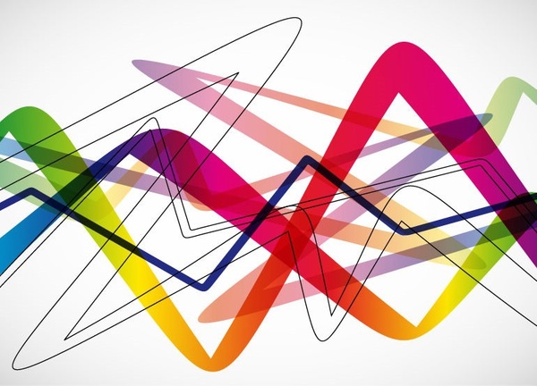gelombang berwarna-warni abstrak latar belakang vektor ilustrasi